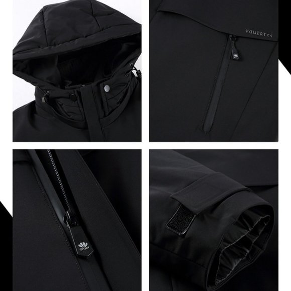 Luxury Light - Men's Casual Warm White Goose Down Jacket - Picture 11 of 14